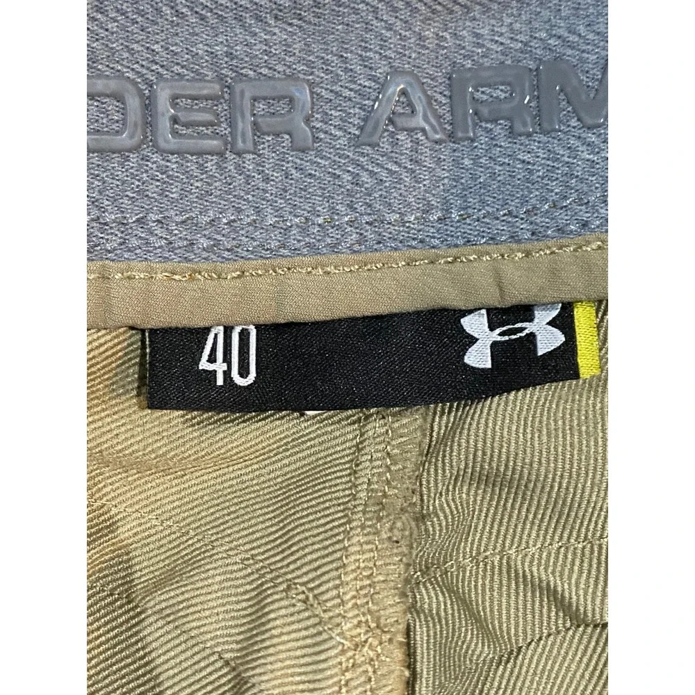 Under Armour Mens Match Play Golf Shorts Khaki Tan 1253487 Size 40